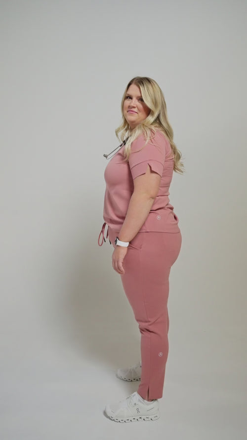 Women's Straight Scrub Pant Pink