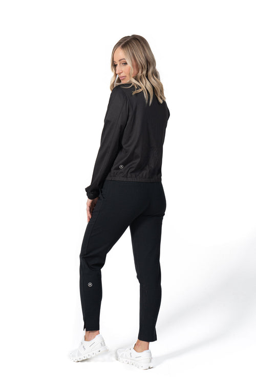 Women's Bomber Scrub Jacket Black