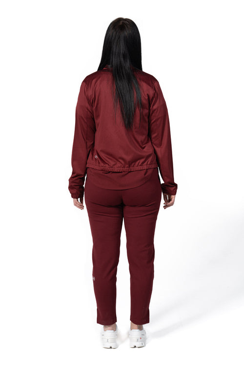Women's Bomber Scrub Jacket Red