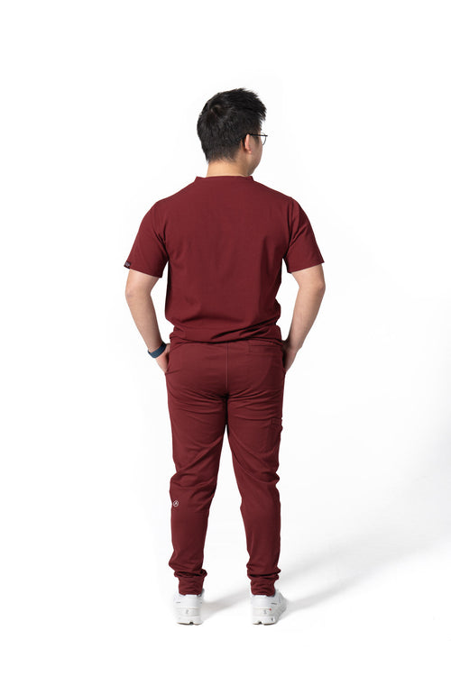 Red Men's Golf Scrub Top