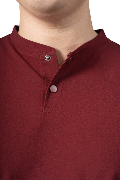 Red Men's Golf Scrub Top