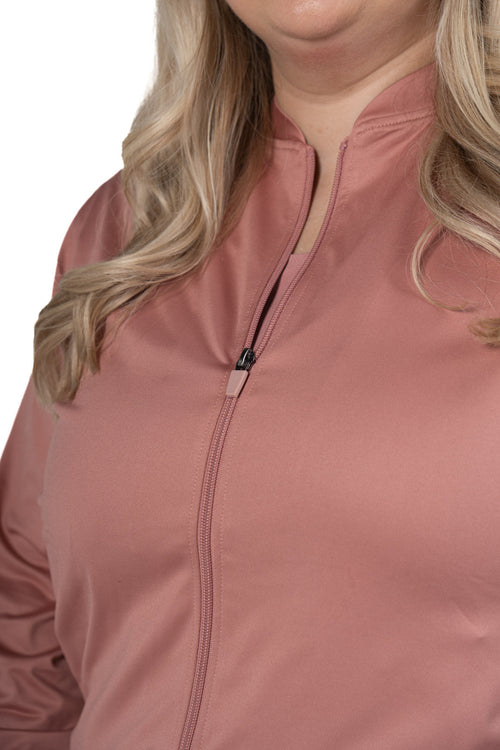 Women's Bomber Scrub Jacket Pink