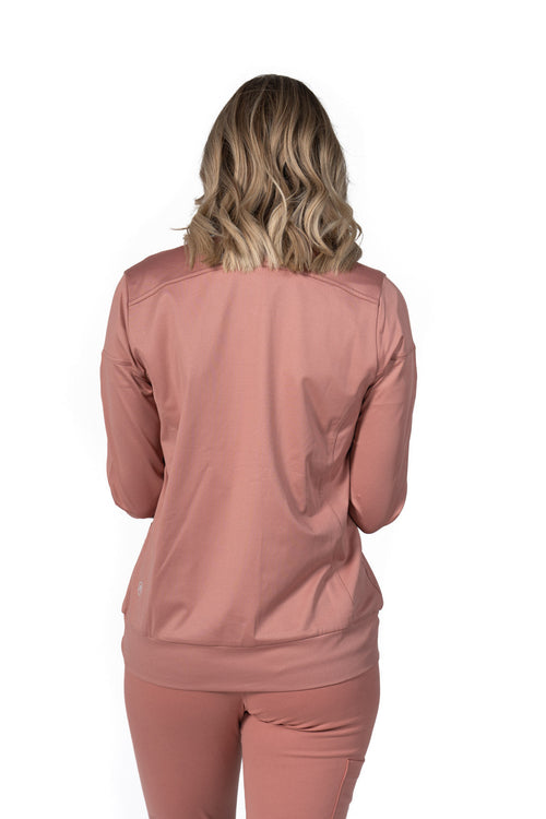 Women's Slim Fit Scrub Jacket Pink