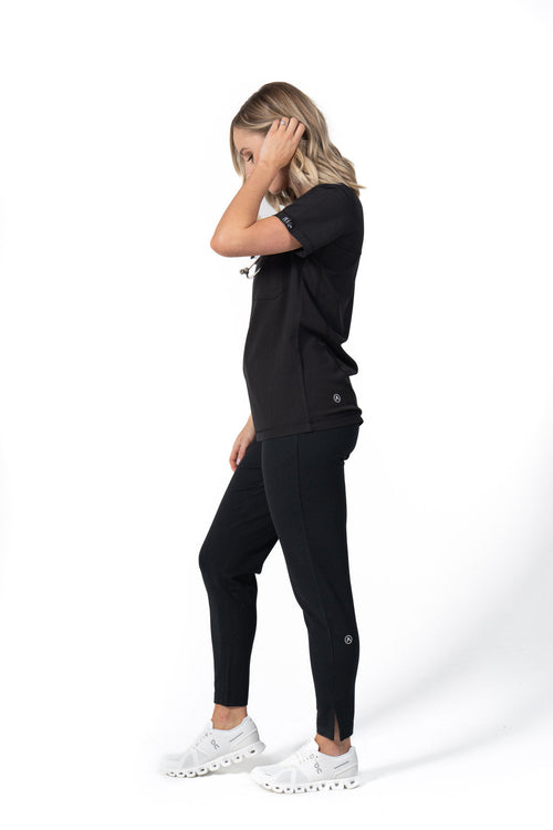 Women's Straight Scrub Pant Black