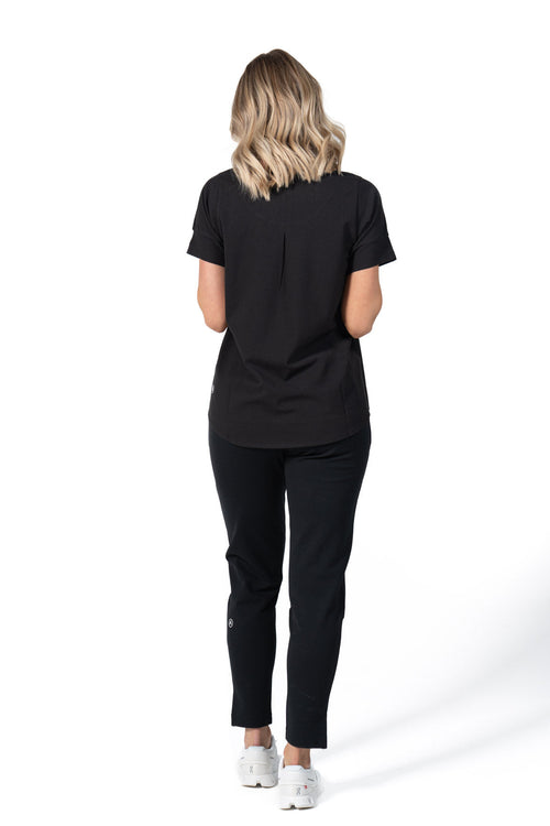 Women's Tunic Scrub Top Black