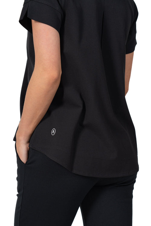 Women's Tunic Scrub Top Black