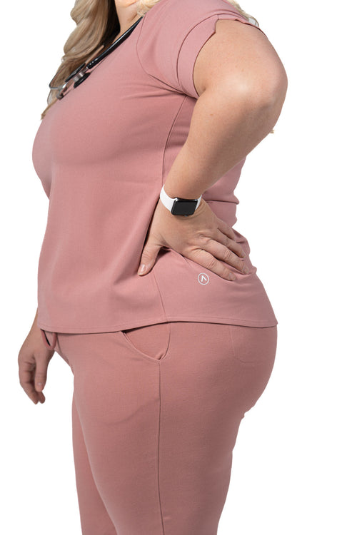 Women's Tunic Scrub Top Pink