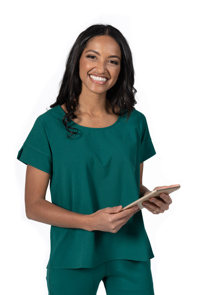 Women's Tunic Scrub Top Green
