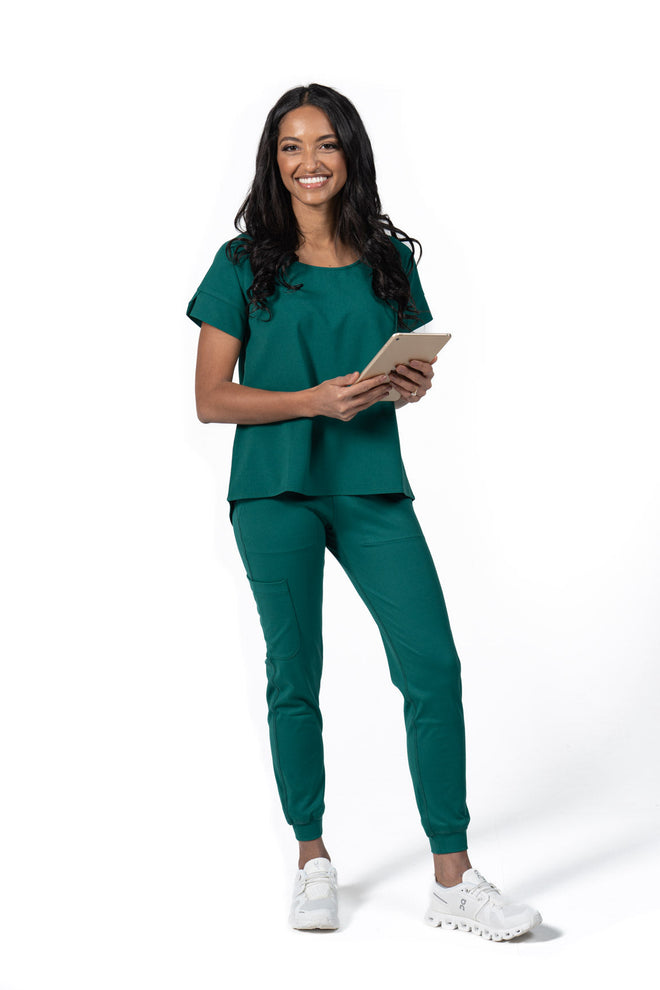 Women's Tunic Scrub Top Green