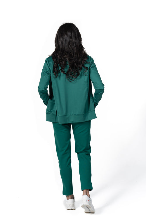 Women's Slim Fit Scrub Jacket Green