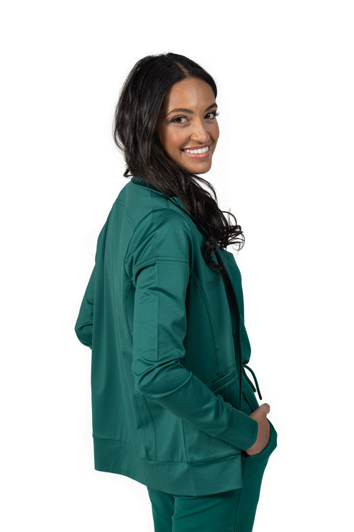 Women's Slim Fit Scrub Jacket Green