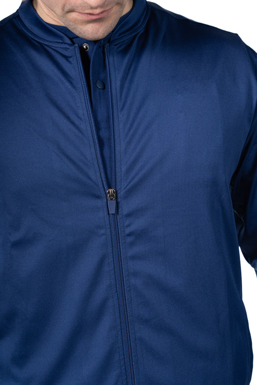 Men's Bomber Scrub Jacket in Blue