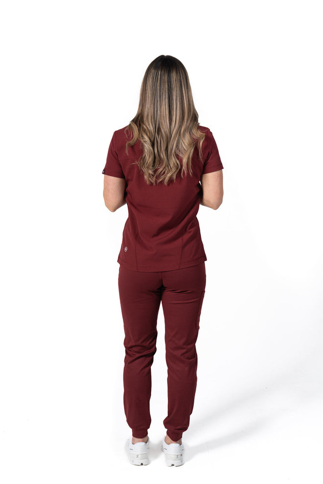 Red Women's Jogger Scrub Pant