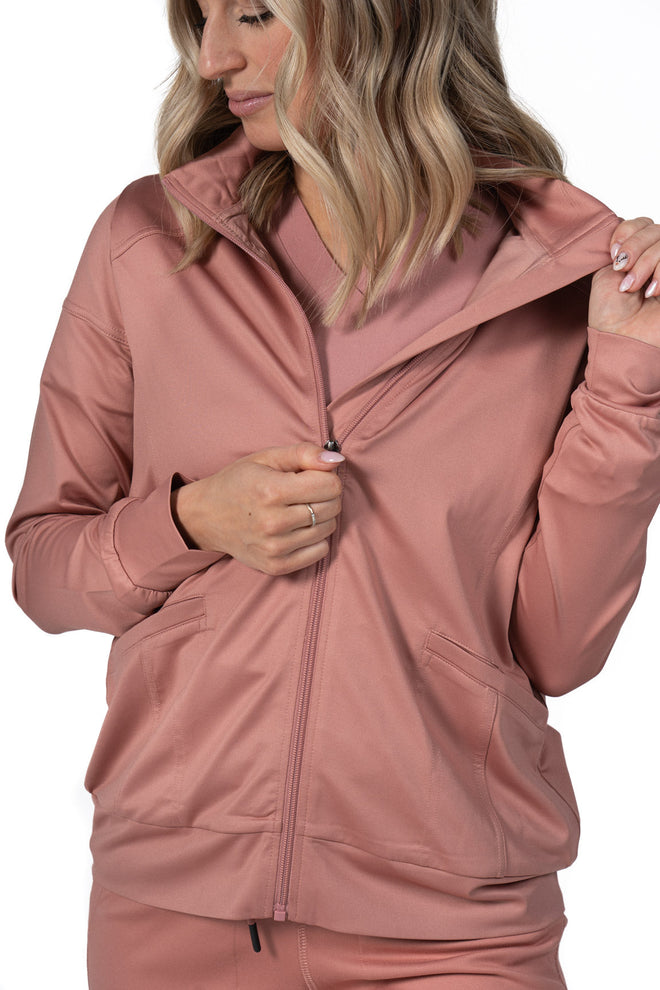 Women's Slim Fit Scrub Jacket Pink