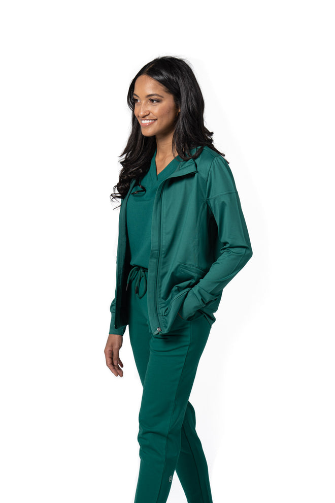 Women's Slim Fit Scrub Jacket Green
